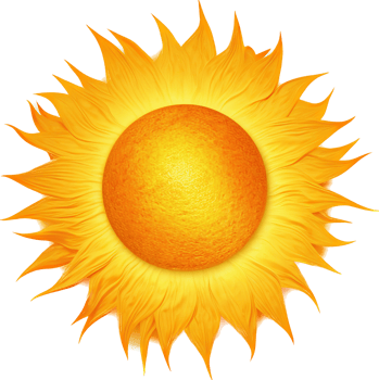Sun png with AI generated.