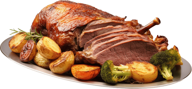 Sunday roast png with AI generated.