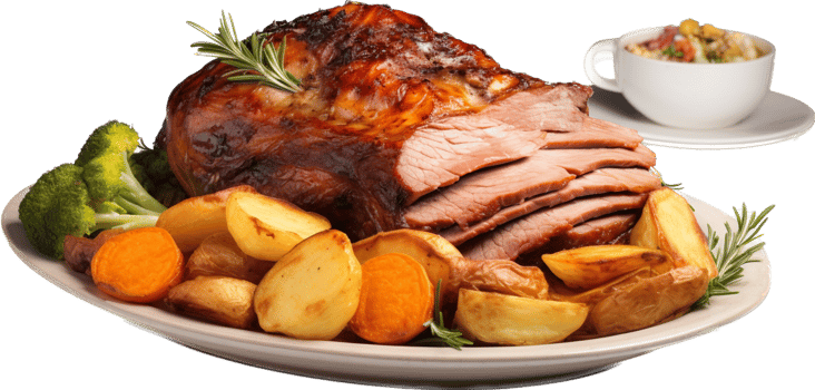 Sunday roast png with AI generated.