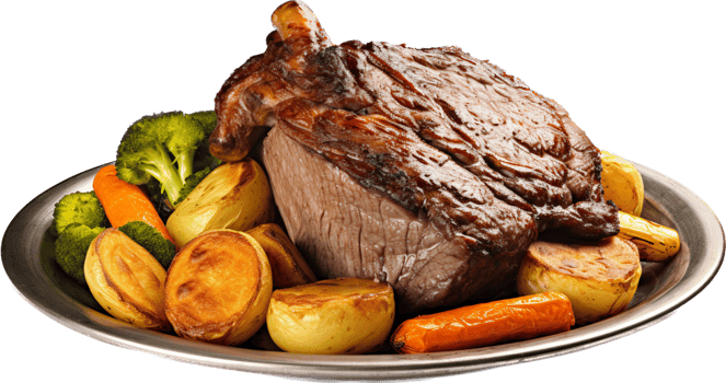 Sunday roast png with AI generated.