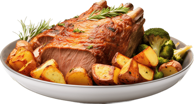 Sunday roast png with AI generated.
