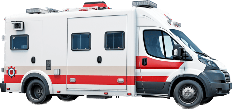 Ambulance png with AI generated.