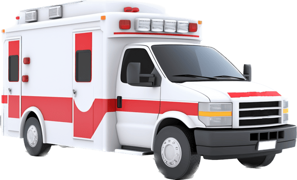 Ambulance png with AI generated.