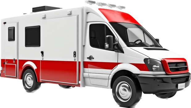 Ambulance png with AI generated.