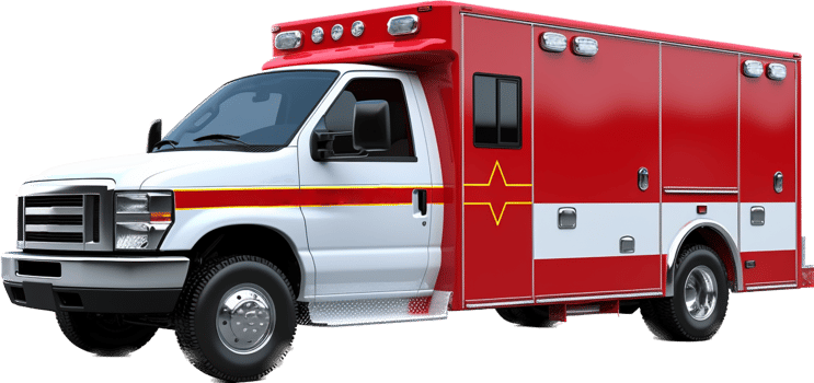 Ambulance png with AI generated.