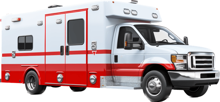 Ambulance png with AI generated.