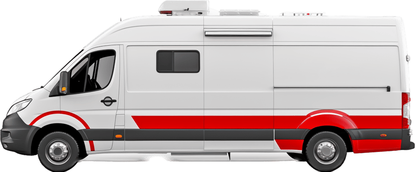 Ambulance png with AI generated.