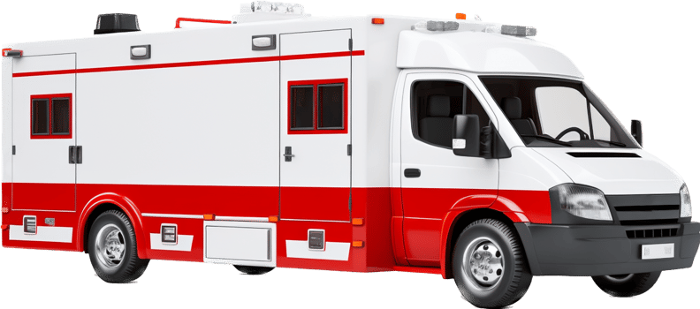 Ambulance png with AI generated.