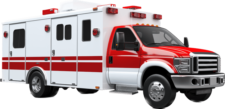 Ambulance png with AI generated.