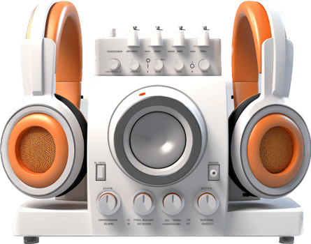 Audio png with AI generated.