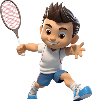 Badminton player png with AI generated.