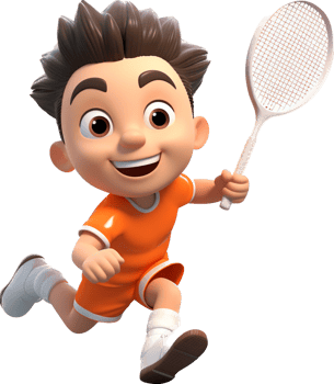 Badminton player png with AI generated.