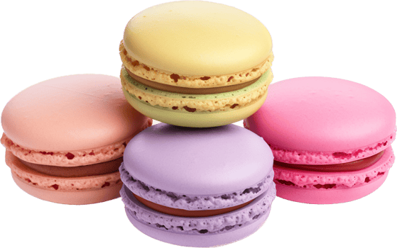 Macaron png with AI generated.