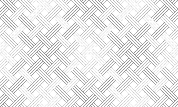 A grey basket weave seamless pattern consisting of 3 stripes with alternating angles. Vector Background.
