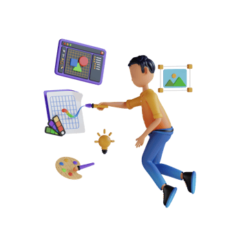 Graphic Designer Showing Thumbs Digital Worker 3D Illustrations png