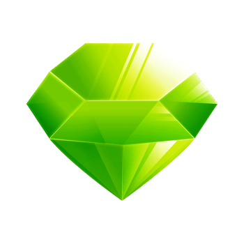 green diamond gemstone game asset bright and beautiful png