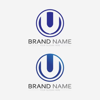 Initial letter U logo business and design icon vector