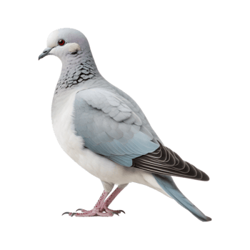 full body of a racing pigeon, side view isolated on a transparent background png