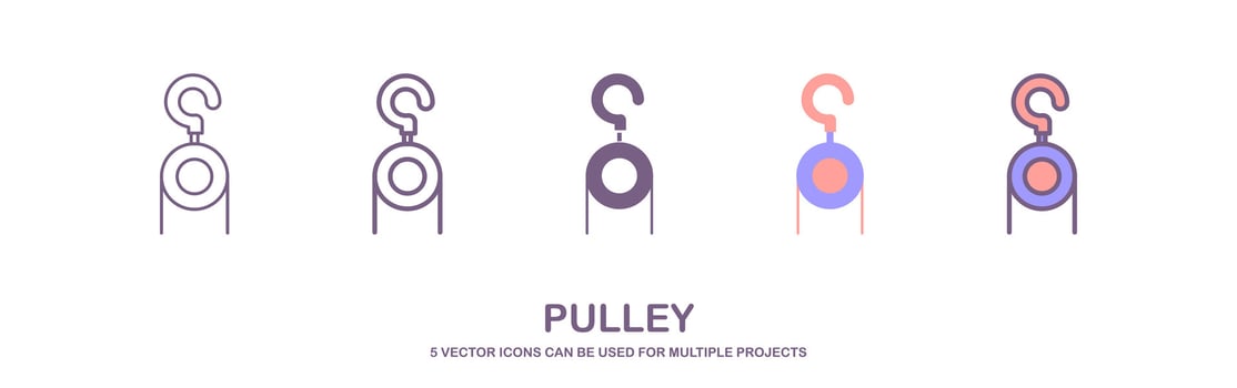 pulley icon vector illustration logo template for many purpose. hook icon vector. Isolated on white background.
