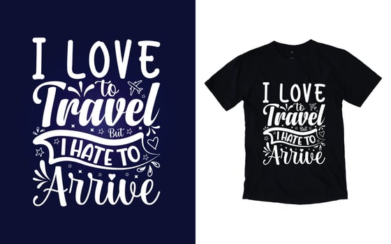 Travel  Typography T shirt Design Template vector