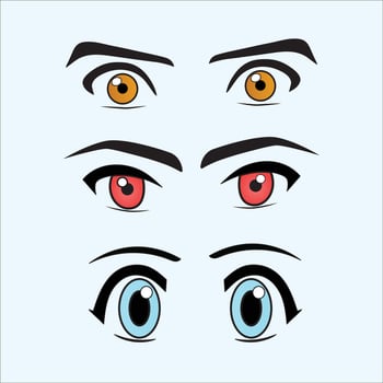 cool anime eye vector template