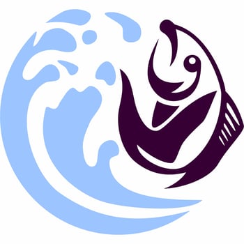 fresh fish jumping in the water vector