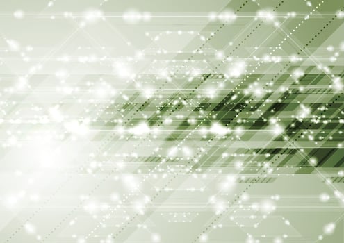 Abstract tech sparkling shiny green background vector