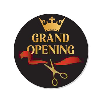 Grand opening, cut the ribbon icon vector illustration symbol