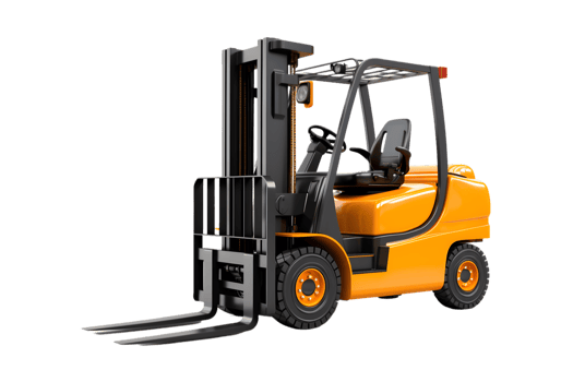 Forklift truck isolated on a transparent background png