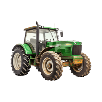 Tractor farm isolated on a transparent background, Agricultural tractor png