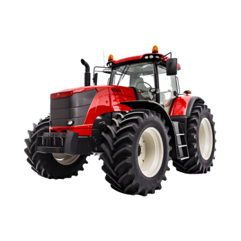 Tractor farm isolated on a transparent background, Agricultural tractor png
