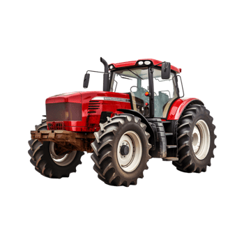 Tractor farm isolated on a transparent background, Agricultural tractor png