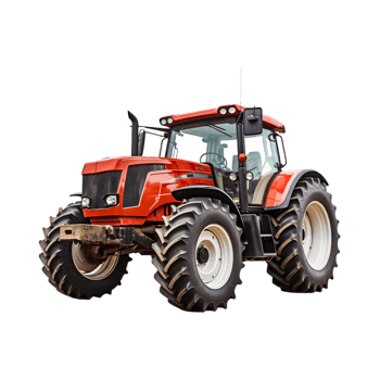 Tractor farm isolated on a transparent background, Agricultural tractor png