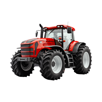 Tractor farm isolated on a transparent background, Agricultural tractor png
