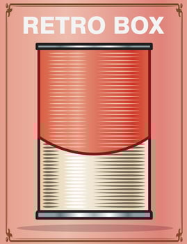 flat minimalist Retro box download vector