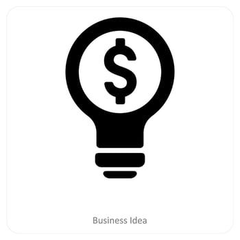 Business Idea and idea icon concept vector