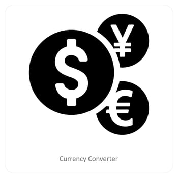 Currency Converter and exchange icon concept vector