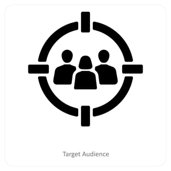 Target Audience and target icon concept vector