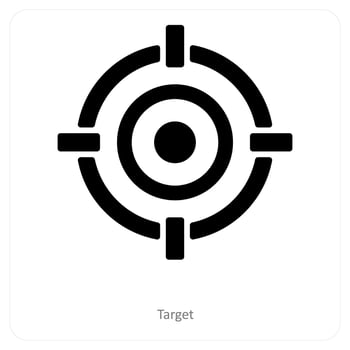 Target and goal icon concept vector