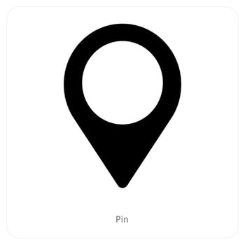Pin and map icon concept vector
