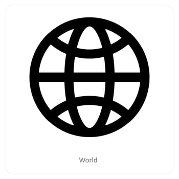 World and earth icon concept vector