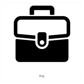 bag and portfolio icon concept vector