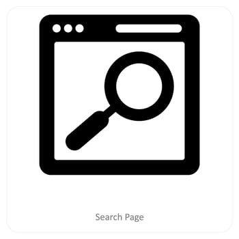 Search Page and website icon concept vector