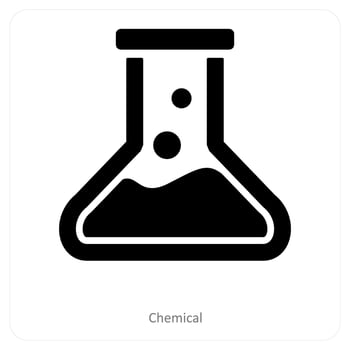 chemical jar and laboratory icon concept vector