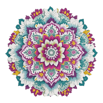 Mandala Design, Colorful Mandala Design, AI Generated png