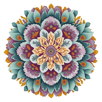 Mandala Design, Colorful Mandala Design, AI Generated png