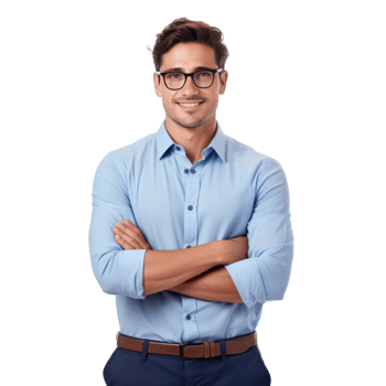Businessman on isolated png
