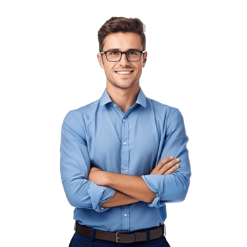 Businessman on isolated png