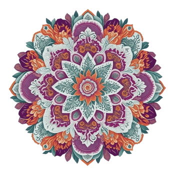 Mandala Design, Colorful Mandala Design, AI Generated png