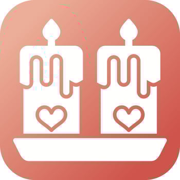 Love candles Vector Icon